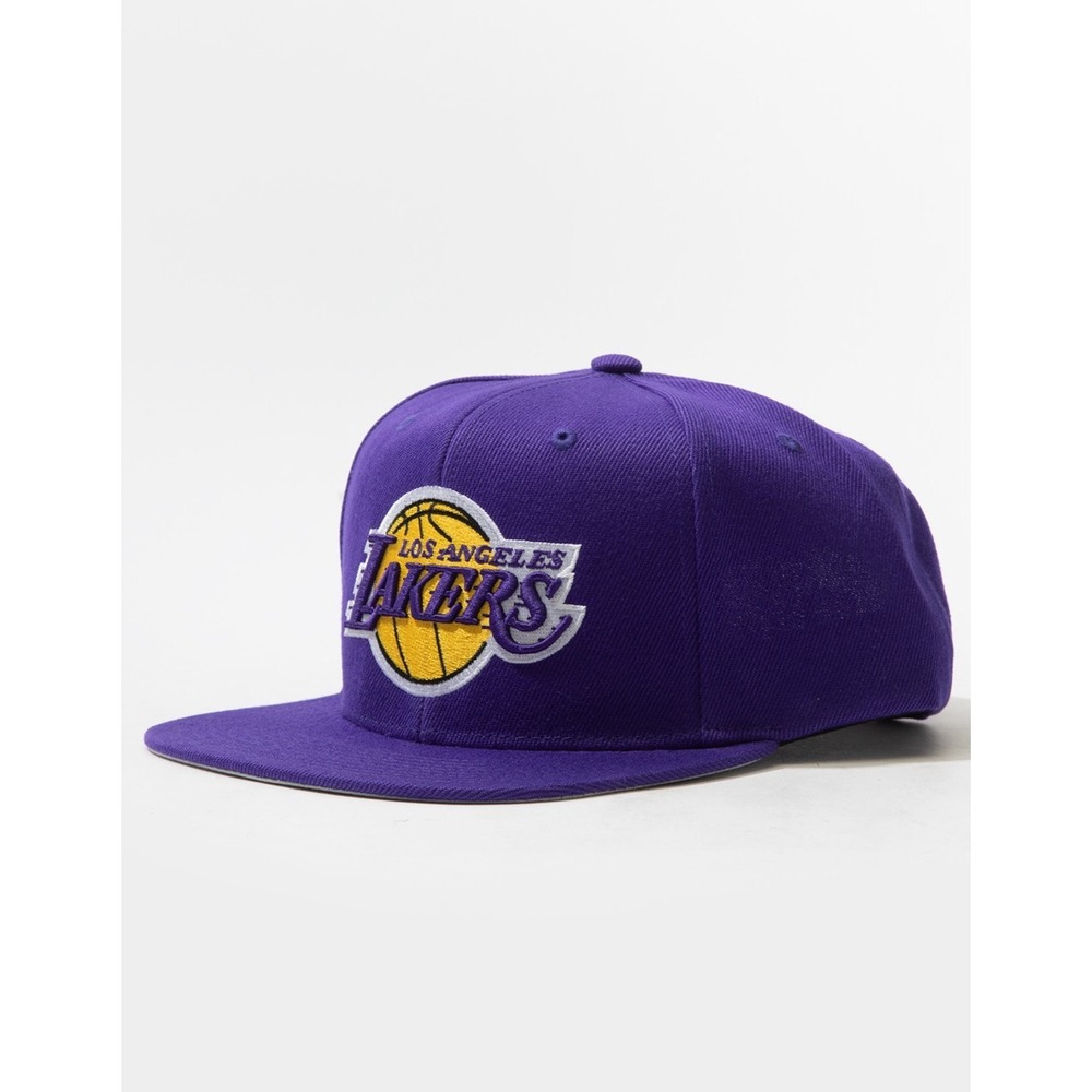 MENS MITCHELL & NESS NBA CORE BASIC SNAPBACK  LA LAKERS PURPLE NEW MSRP $32